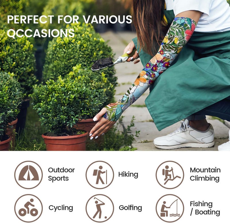 YPHCDO Store Gardening Sleeves Farm Sun Protection Arm Cooling Sleeves Thorn Proof Garden for Women Men with Thumb Hole - Image 4
